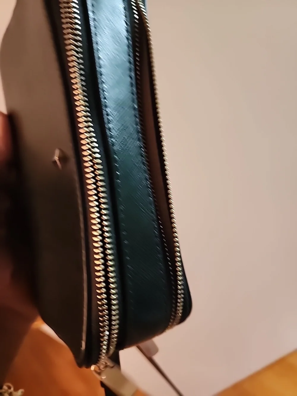 Kate Spade Lauren Black Saffiano Leather Camera Crossbody with Gold Accent - Picture 11 of 13